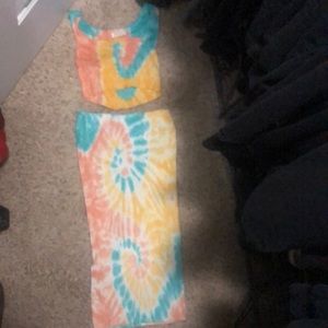2 piece tie dye set